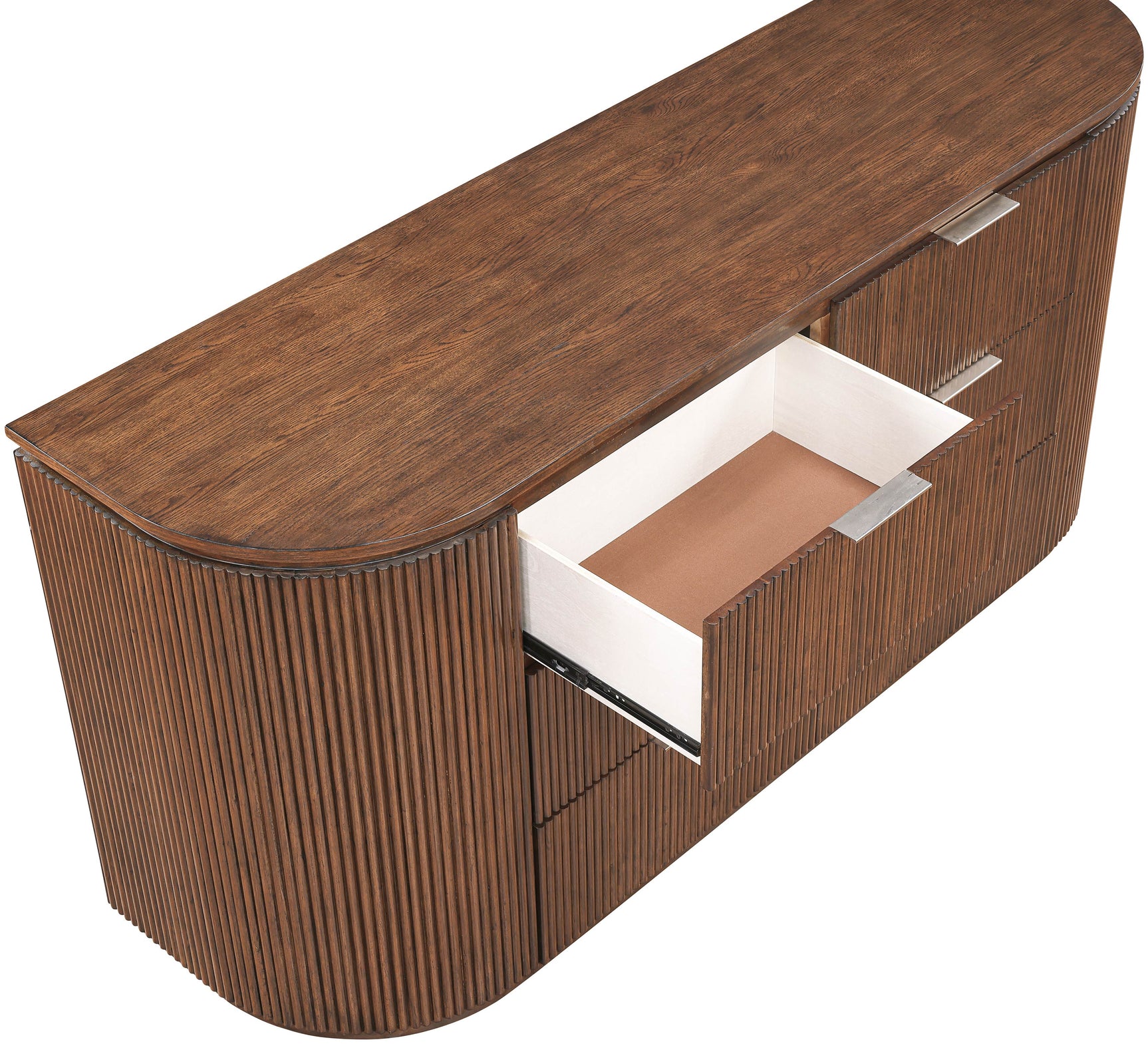 Monterey Brown/Silver Wood And Oak Veneer Dresser - Ornate Home