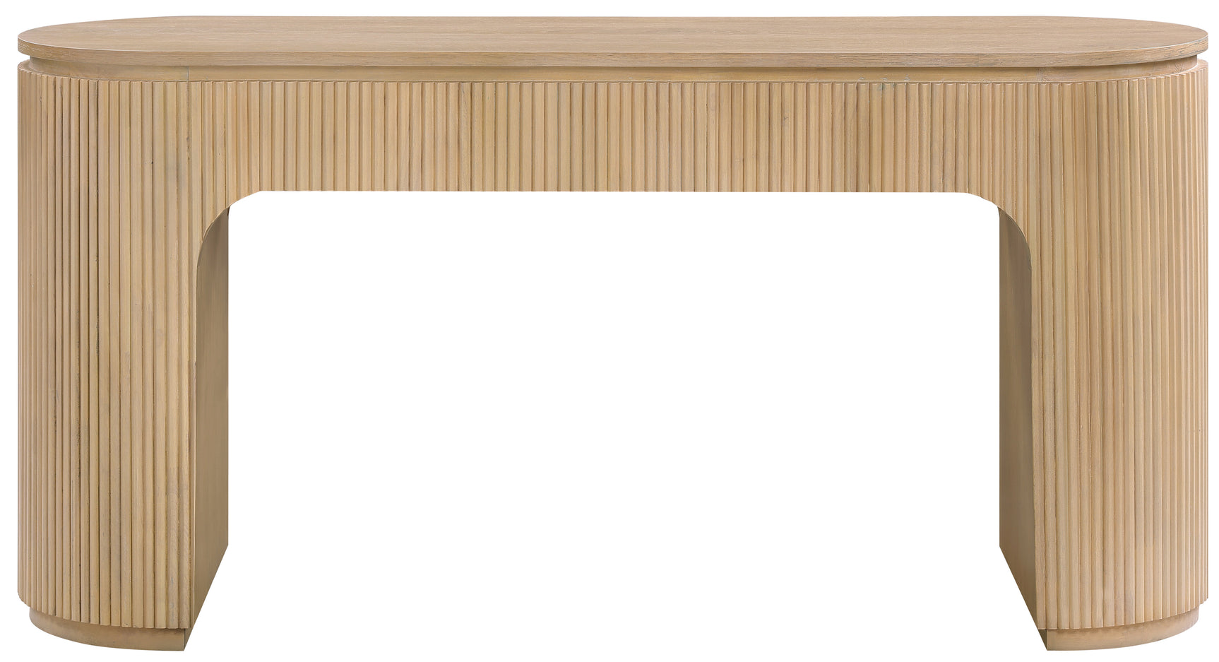 Monterey Natural/Oak/Silver Wood And Oak Veneer Desk - Ornate Home