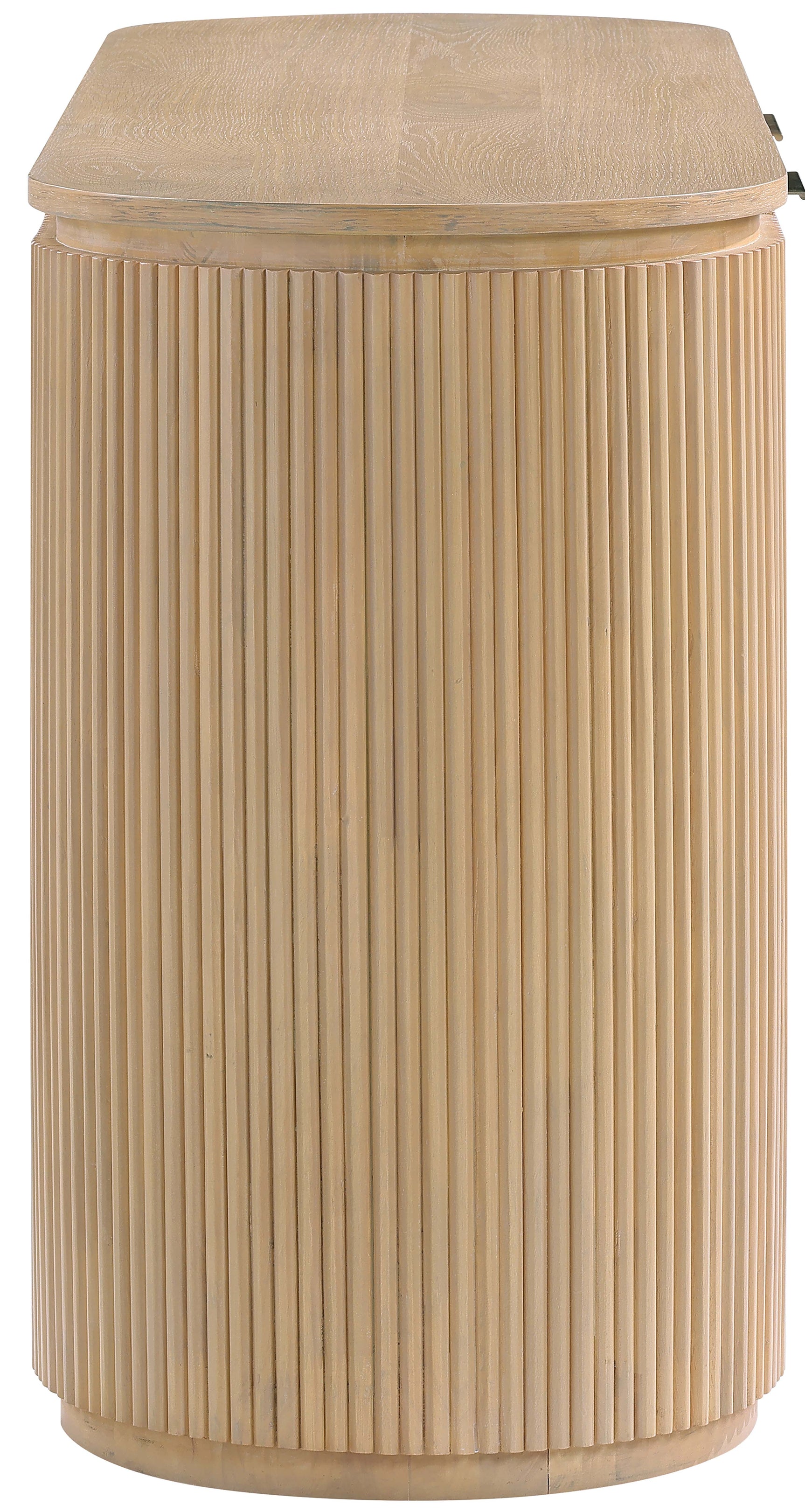 Monterey Natural/Oak/Silver Wood And Oak Veneer Desk - Ornate Home