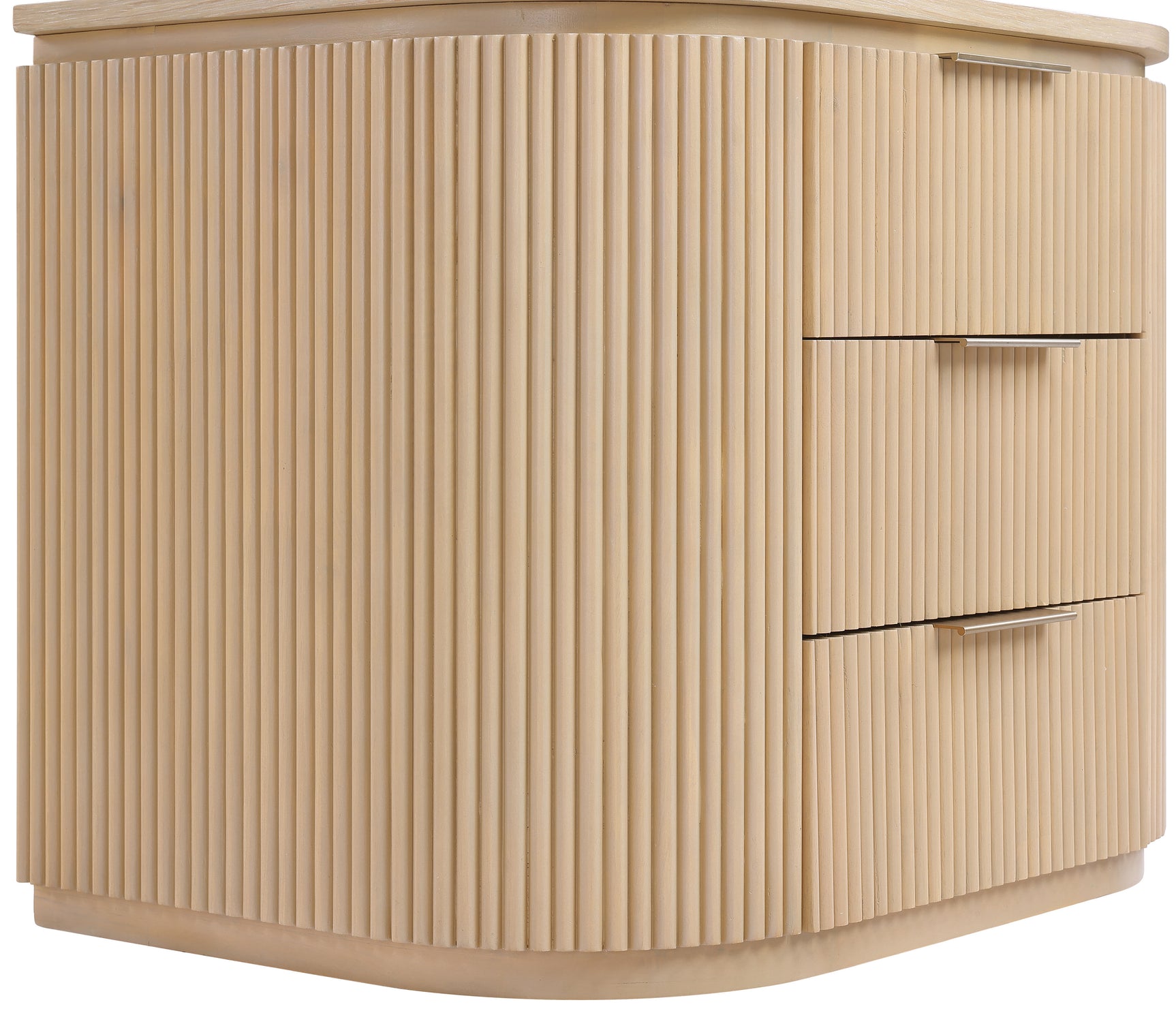 Monterey Natural/Oak/Silver Wood And Oak Veneer Nightstand - Ornate Home