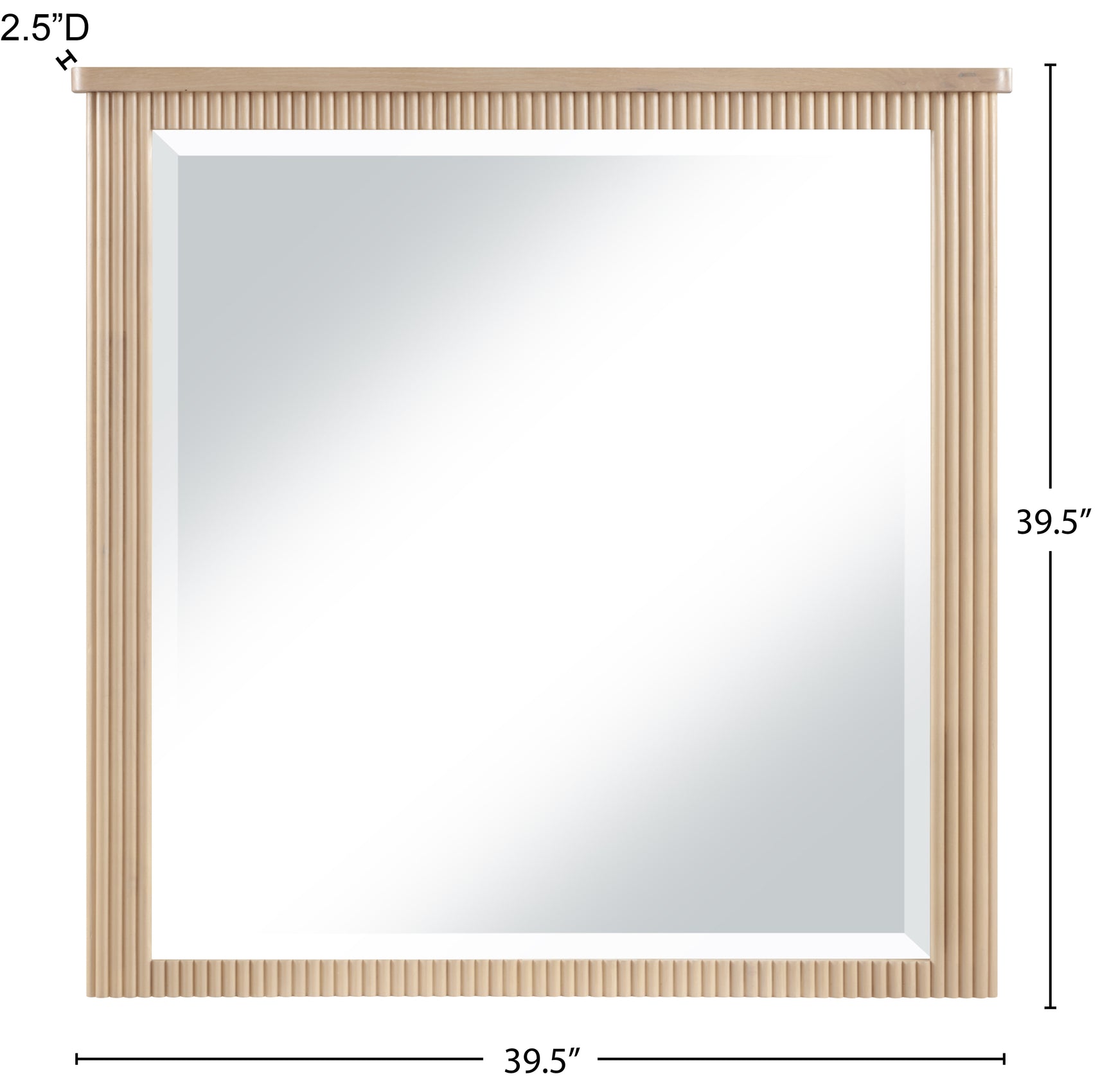 Monterey Natural Wood And Oak Veneer Mirror - Ornate Home