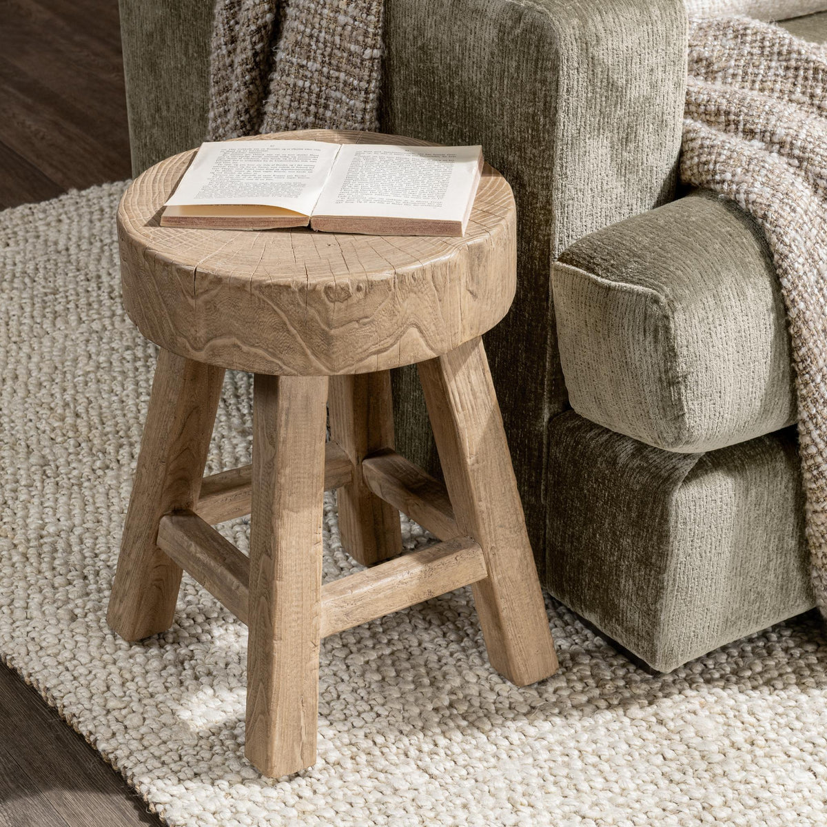 Monterrey Antique Saddle Medium Round Accent Table