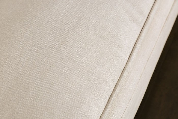 Monthey Oak/Linen White Sofa - Ornate Home