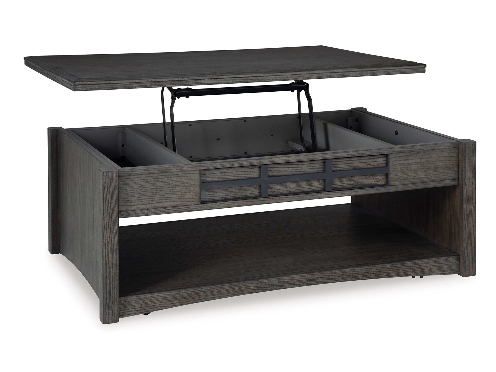 Montillan Grayish Brown Lift-Top Coffee Table - Ornate Home