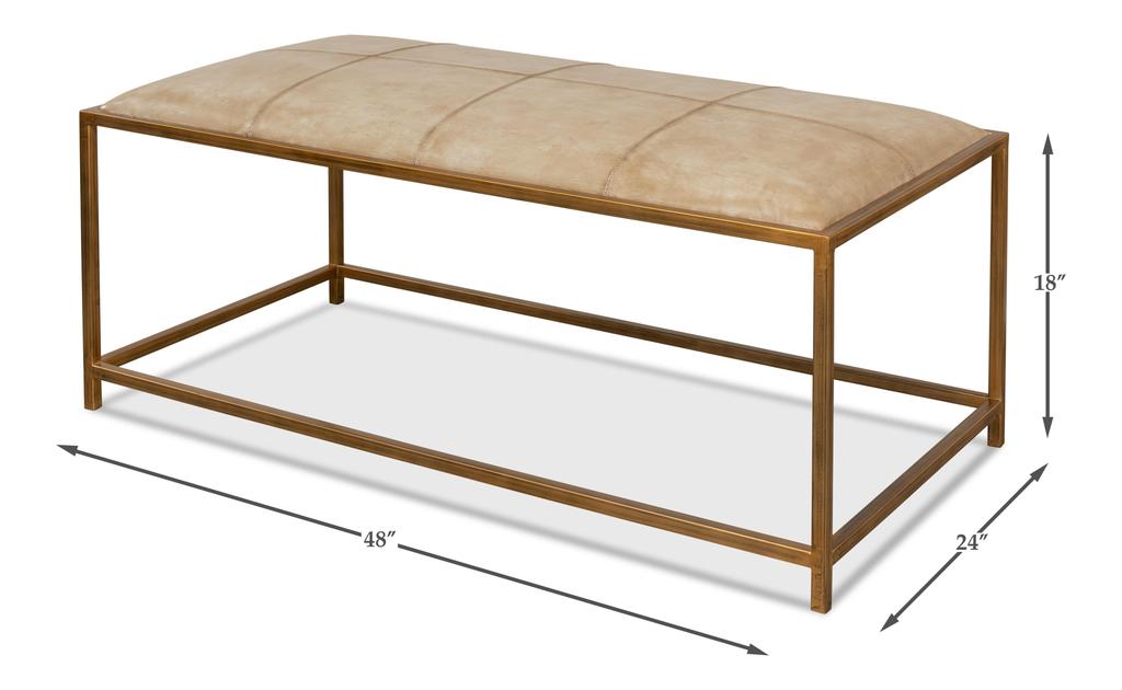 Montvale Beige Coffee Table/Bench - Ornate Home