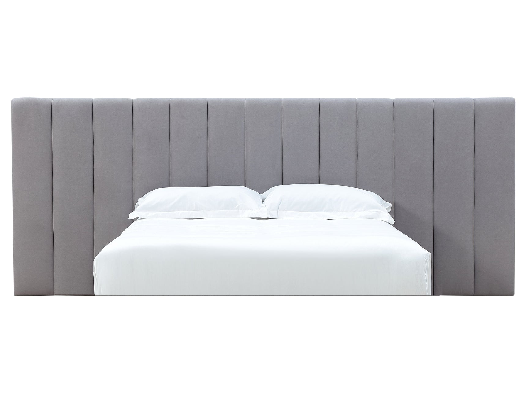 Monty Gray California King Channeled Wall Bed Headboard Only - Ornate Home