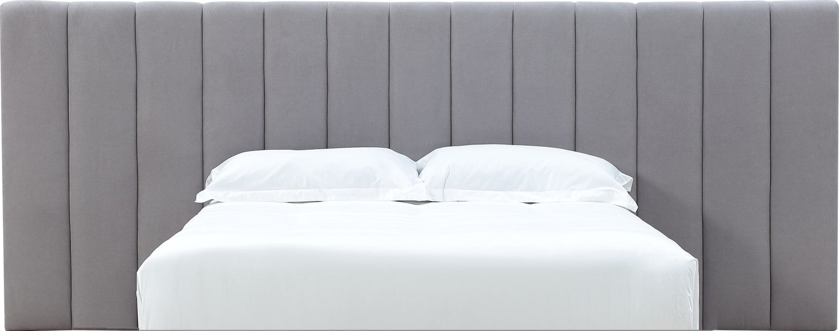 Monty Gray California King Channeled Wall Bed Headboard Only - Ornate Home