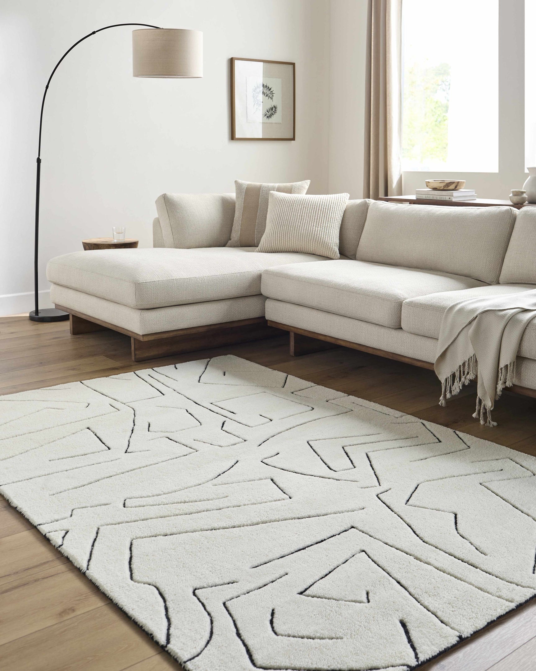 Mony Rose Cream Area Rug - Clearance - Ornate Home