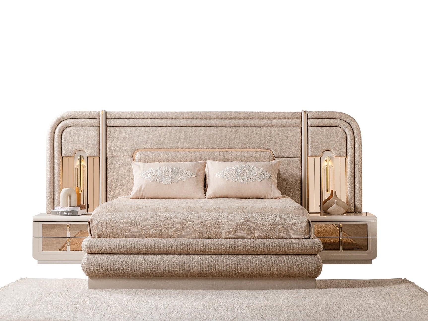 Monza Cream/Gold Nightstand