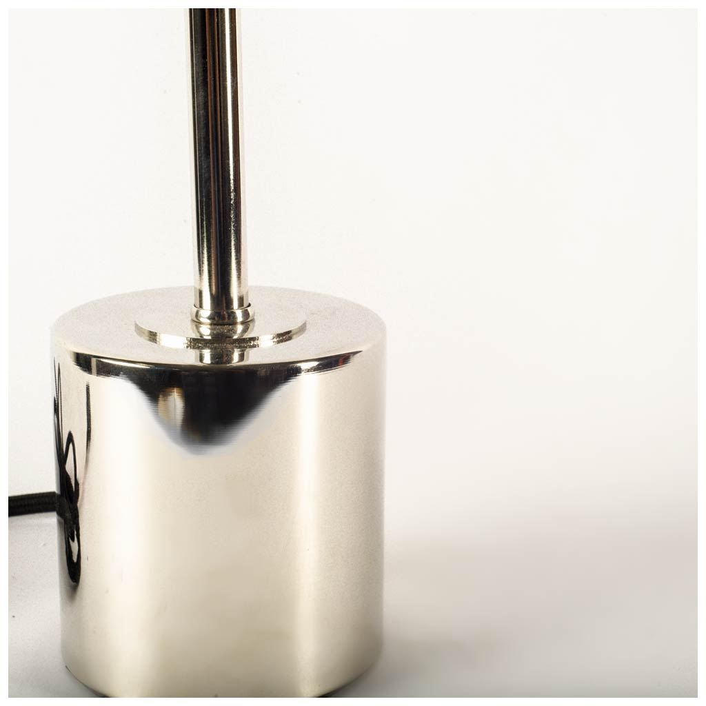 Mooney Metallic-Silver Metal Shade-Less Table Lamp - Ornate Home