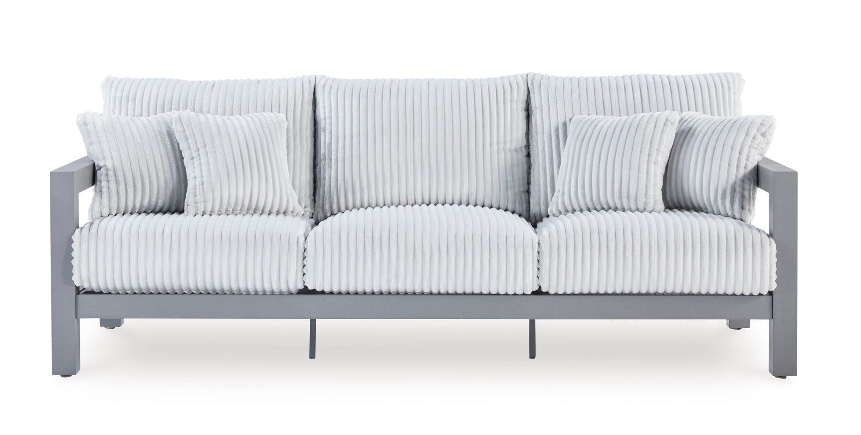 Moonlight View Gray-Outdoor Sofa with Cushion - Ornate Home