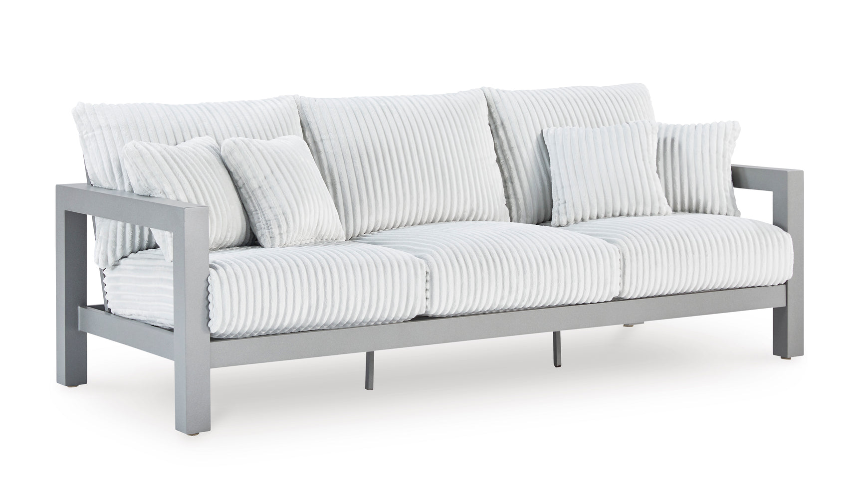 Moonlight View Gray-Outdoor Sofa with Cushion - Ornate Home