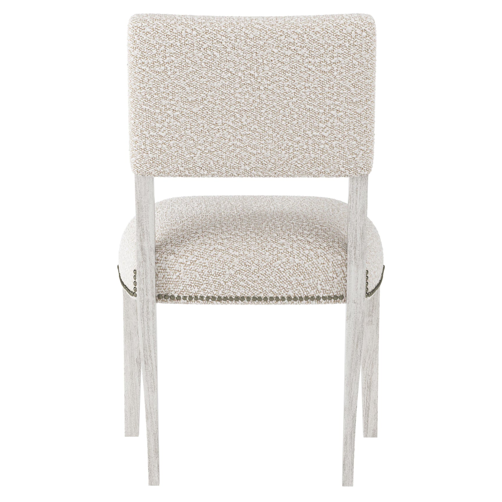 Moore Glacier White/Off-White Fabric Side Chair - Ornate Home