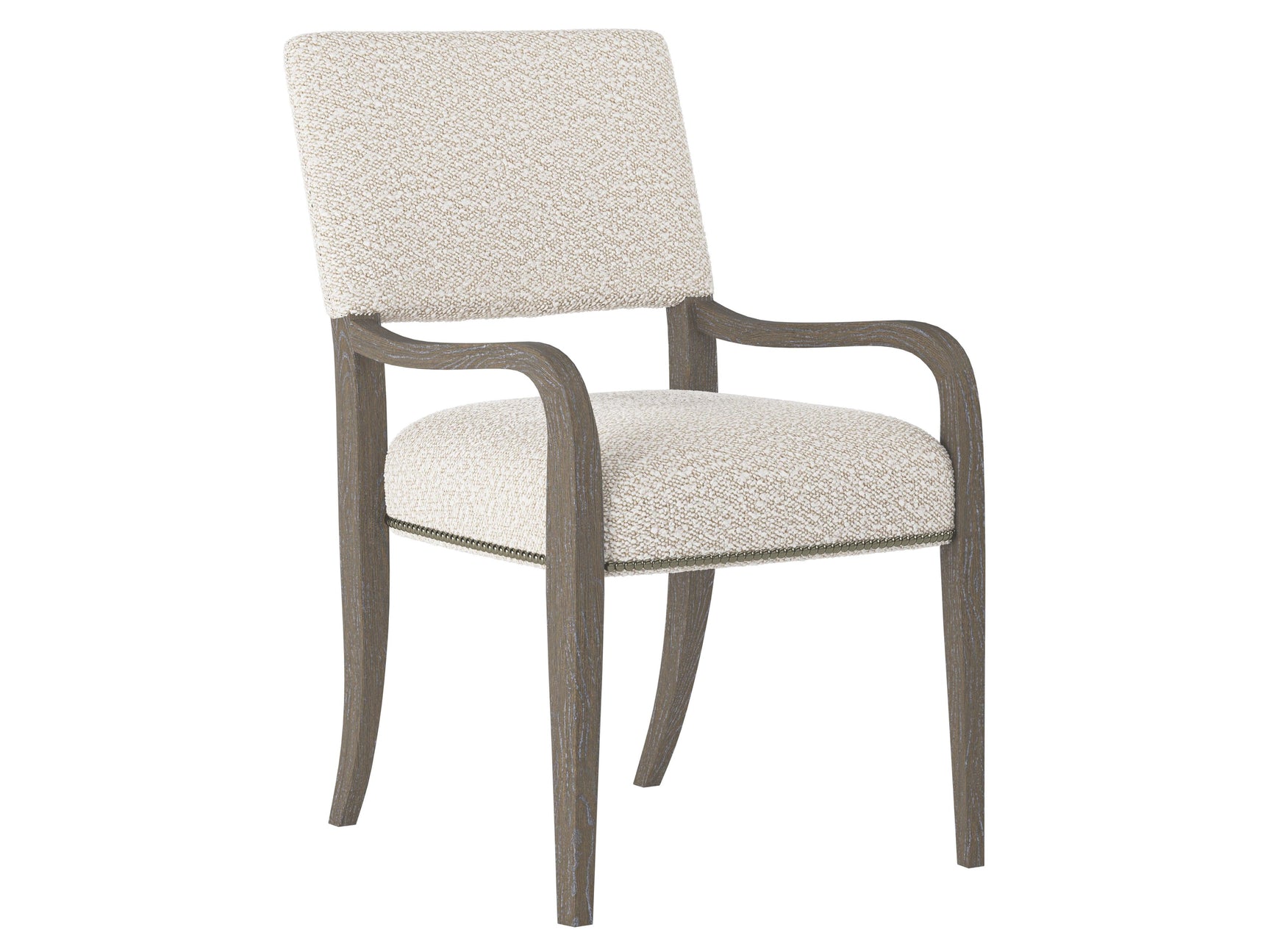 Moore Portobello/White/Cream Fabric Arm Chair - Ornate Home