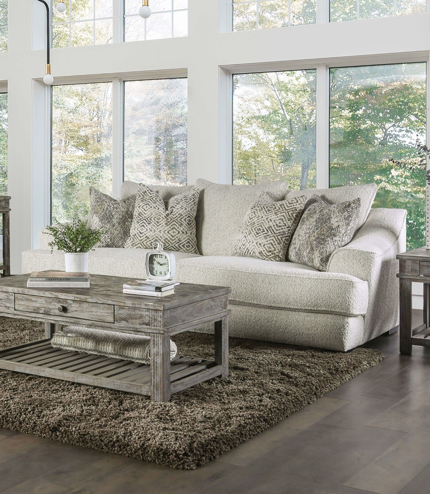 Moorpark Off-White Sofa & Loveseat - Ornate Home
