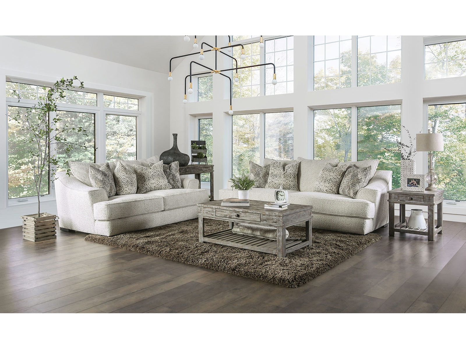 Moorpark Off-White Sofa & Loveseat - Ornate Home