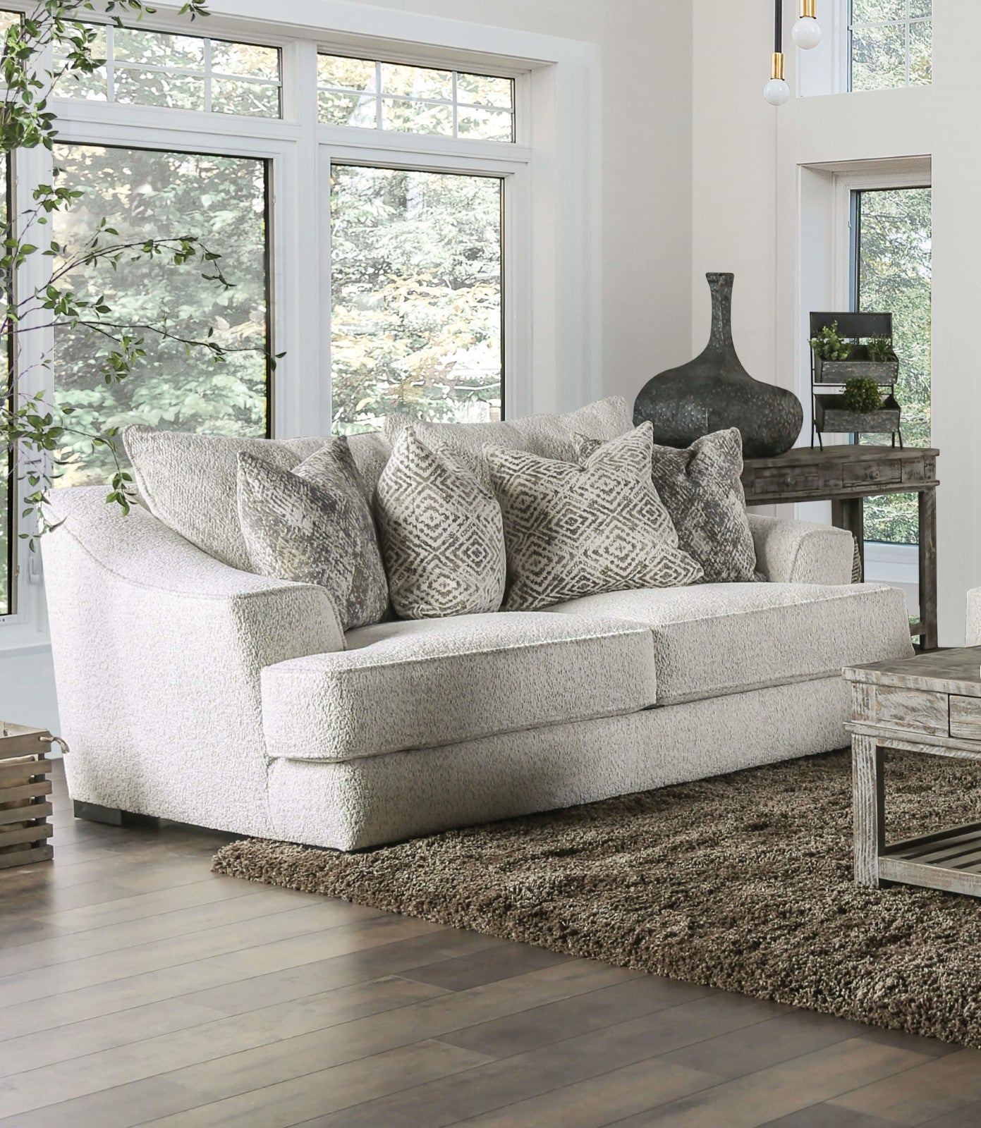 Moorpark Off-White Sofa & Loveseat - Ornate Home