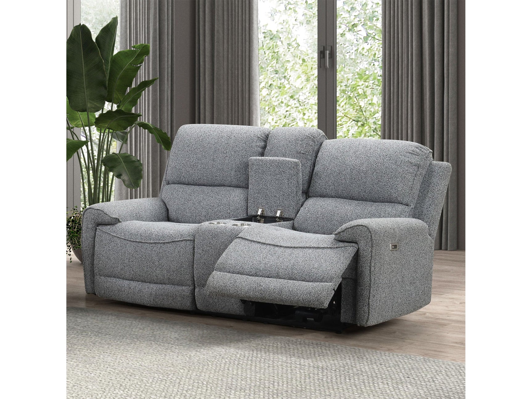 Morcote Gray Reclining Loveseat - Ornate Home