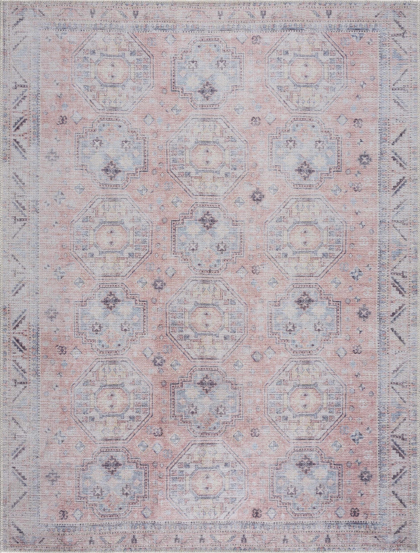 Morcott Peach Washable Area Rug - Ornate Home