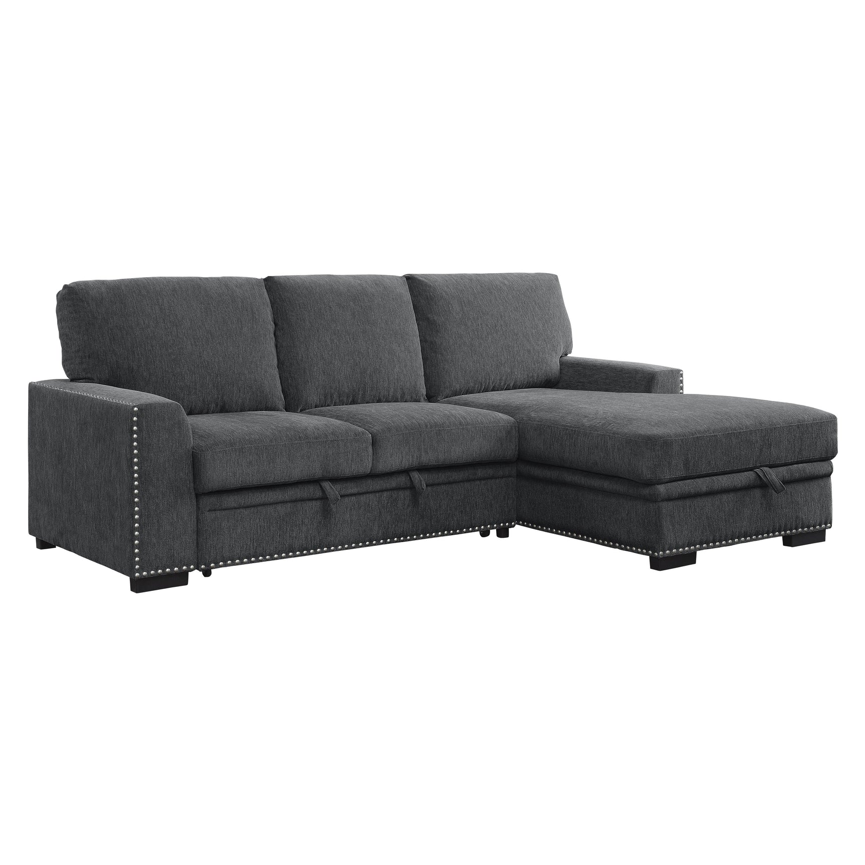 Morelia Charcoal 2-Piece Sectional Right Chaise - Ornate Home