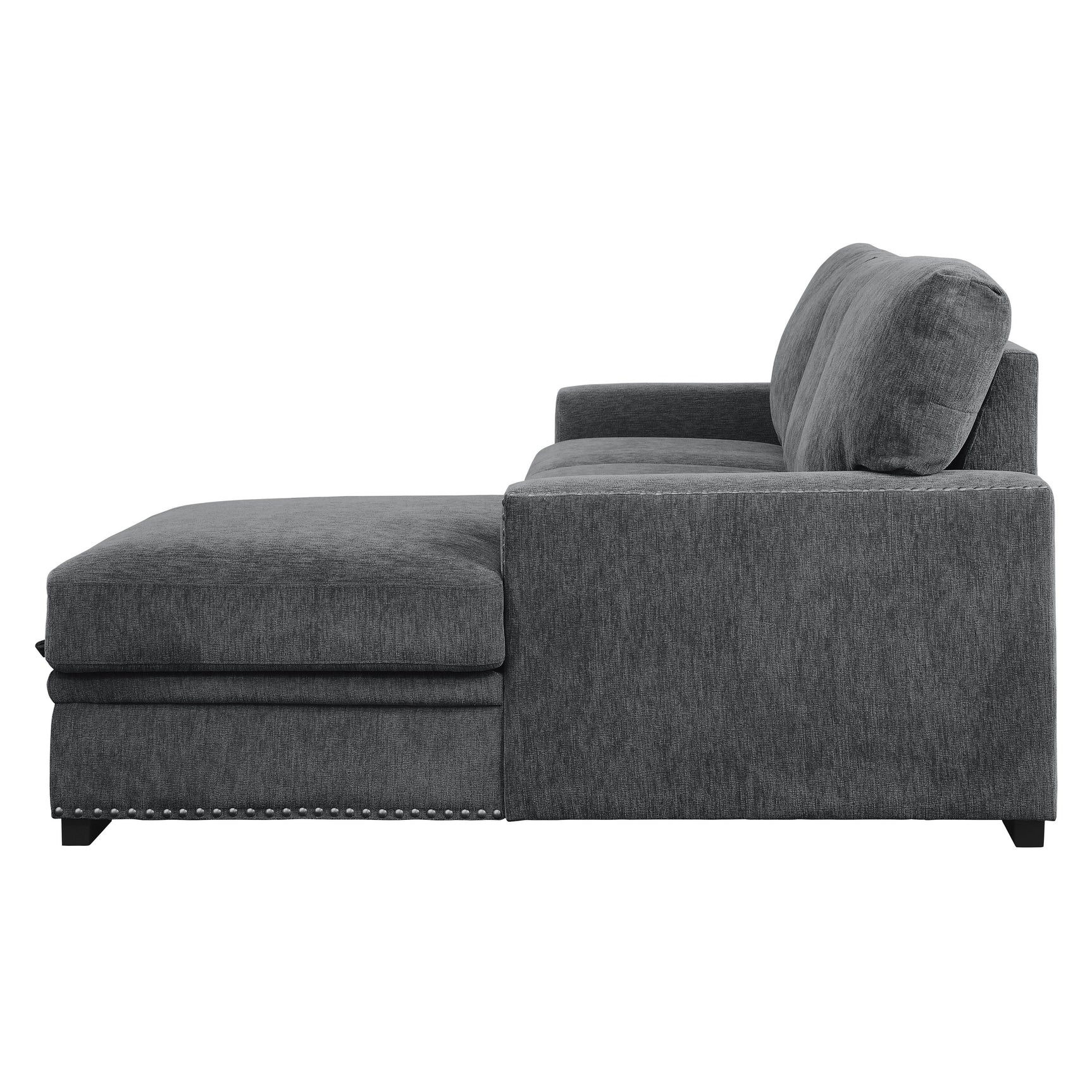 Morelia Charcoal 2-Piece Sectional Right Chaise - Ornate Home