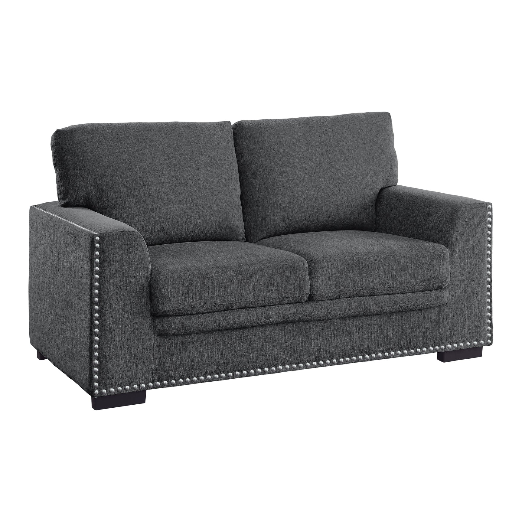 Morelia Charcoal Loveseat - Ornate Home