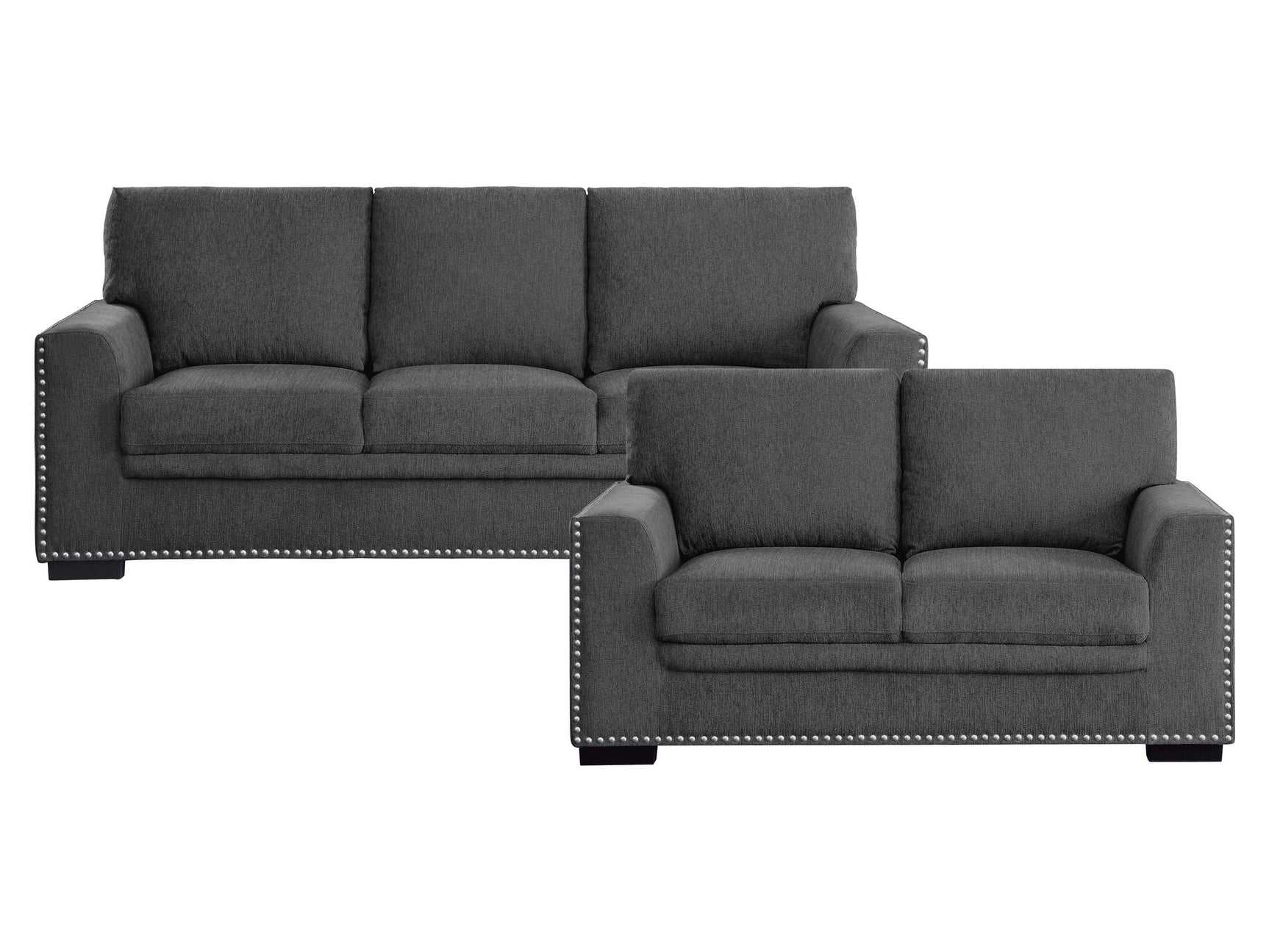 Morelia Charcoal Sofa & Loveseat - Ornate Home