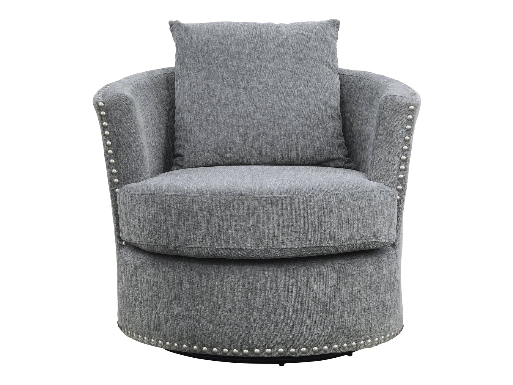 Morelia Dark Gray Swivel Chair - Ornate Home