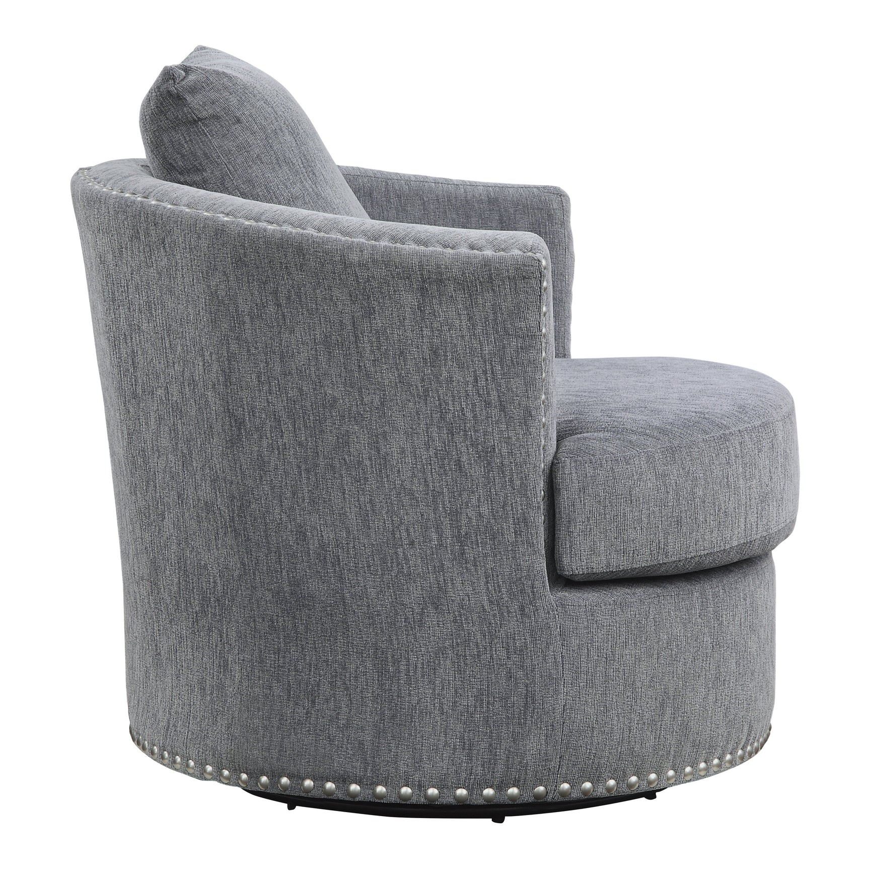 Morelia Dark Gray Swivel Chair - Ornate Home