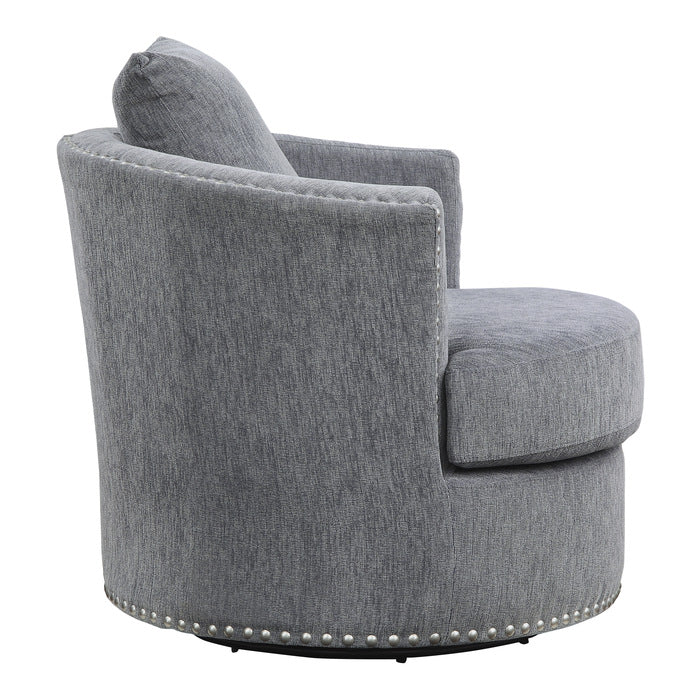 Morelia Dark Gray Swivel Chair - Ornate Home