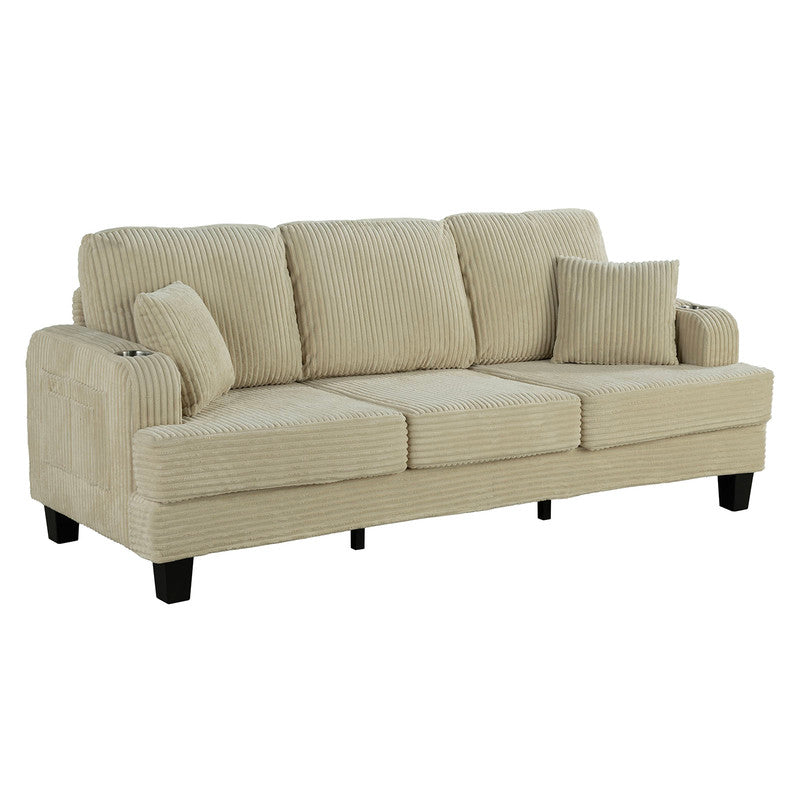 Moretaine Beige Sofa - Ornate Home