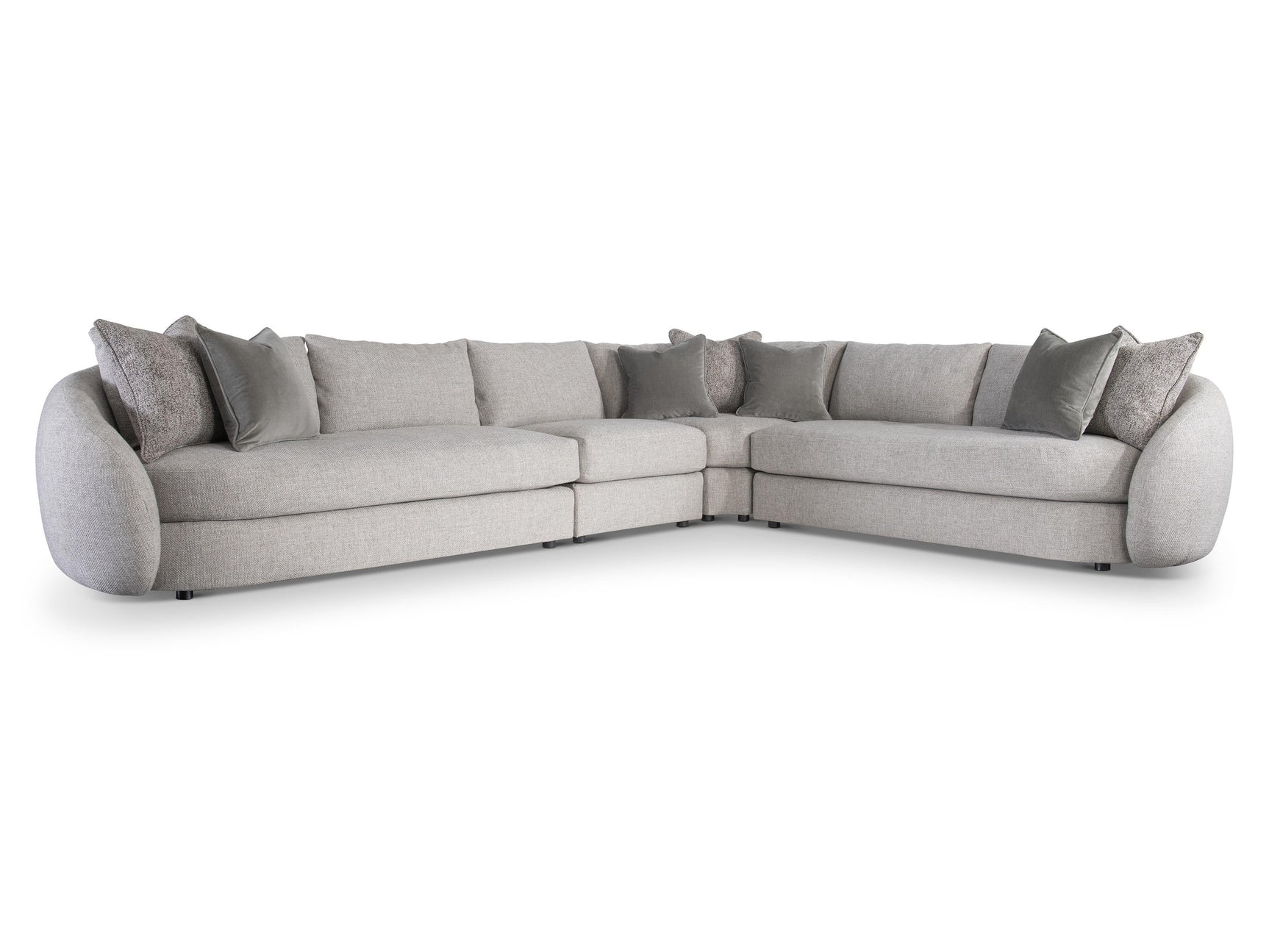 Moretti Beige/Tan Fabric Sectional - Ornate Home