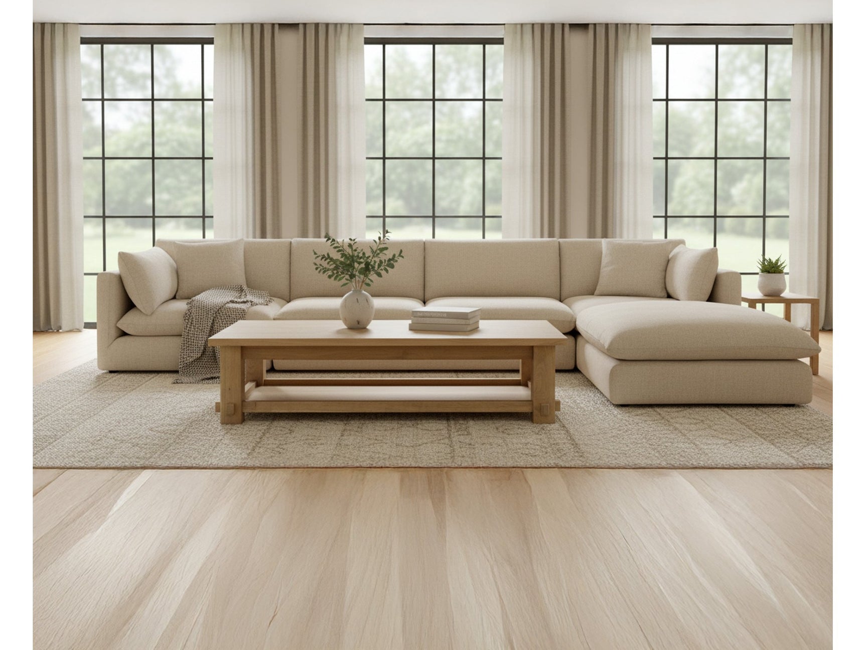 Morey Natural Coffee Table - Ornate Home