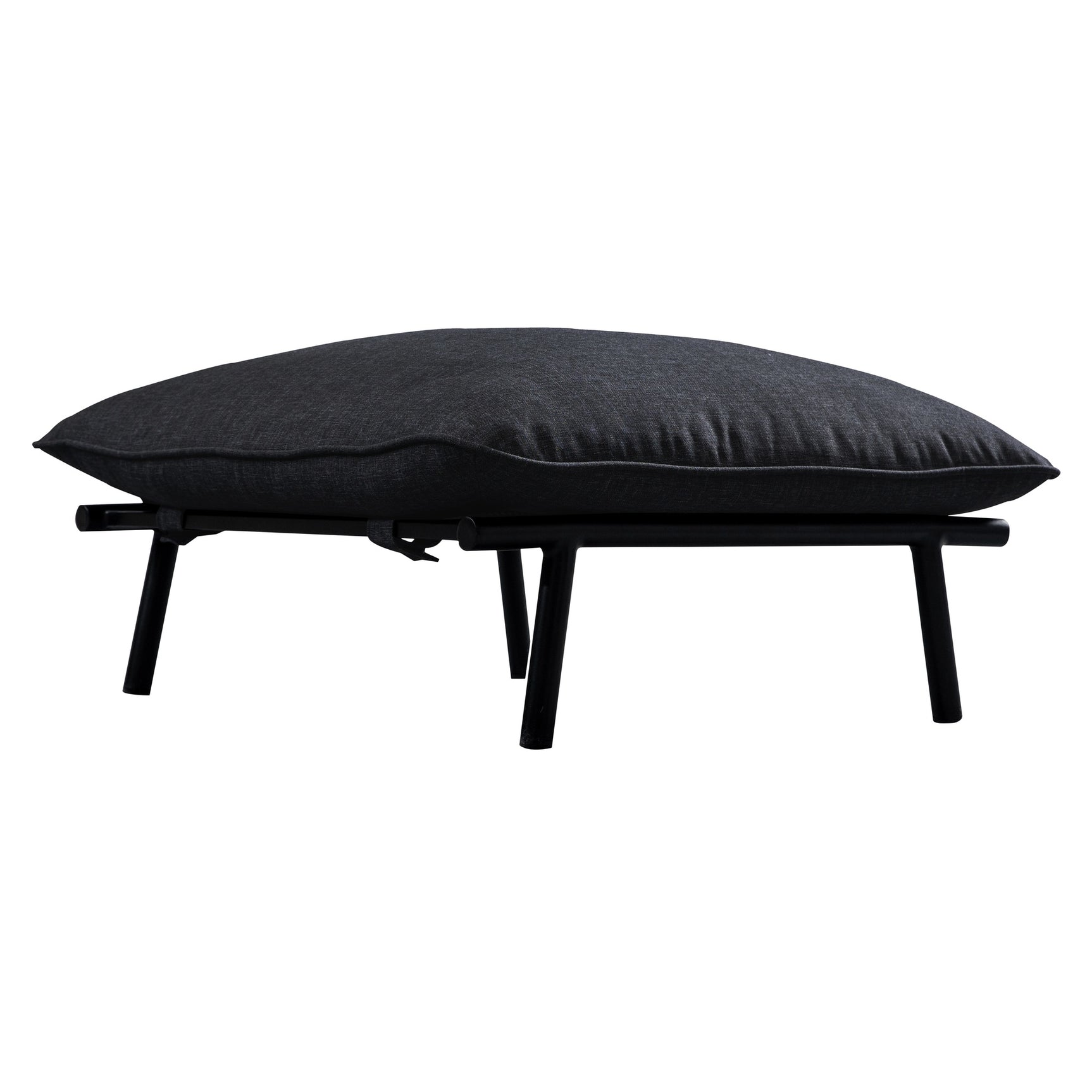 Morgan Speckled Charcoal Outdoor Ottoman - Ornate Home