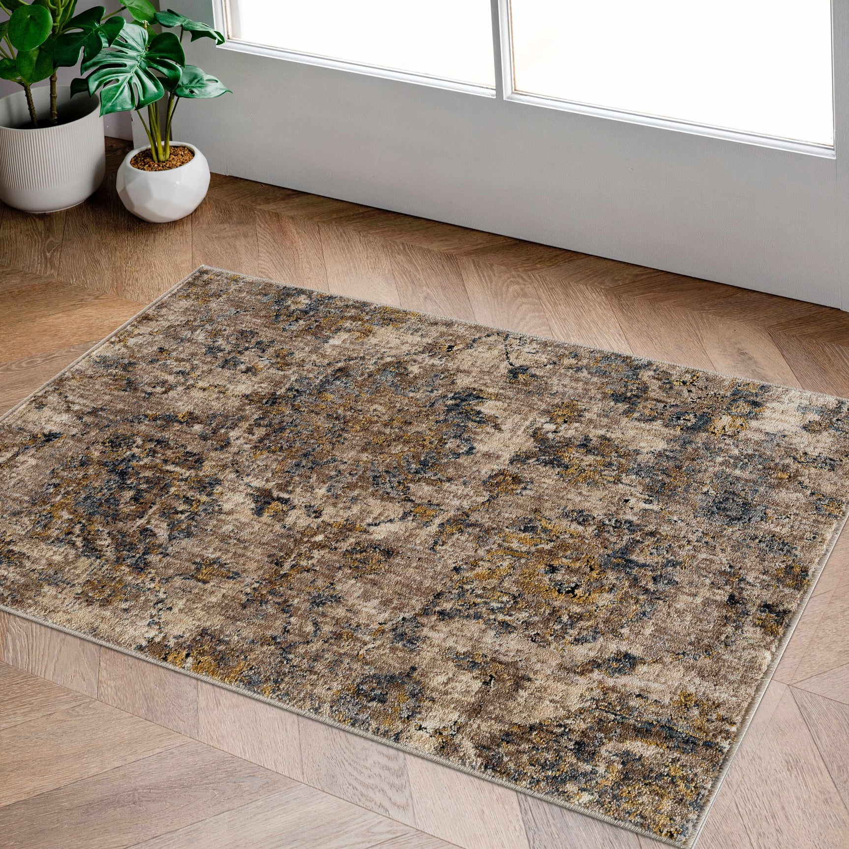 Morinville Teal Floral Rug - Ornate Home