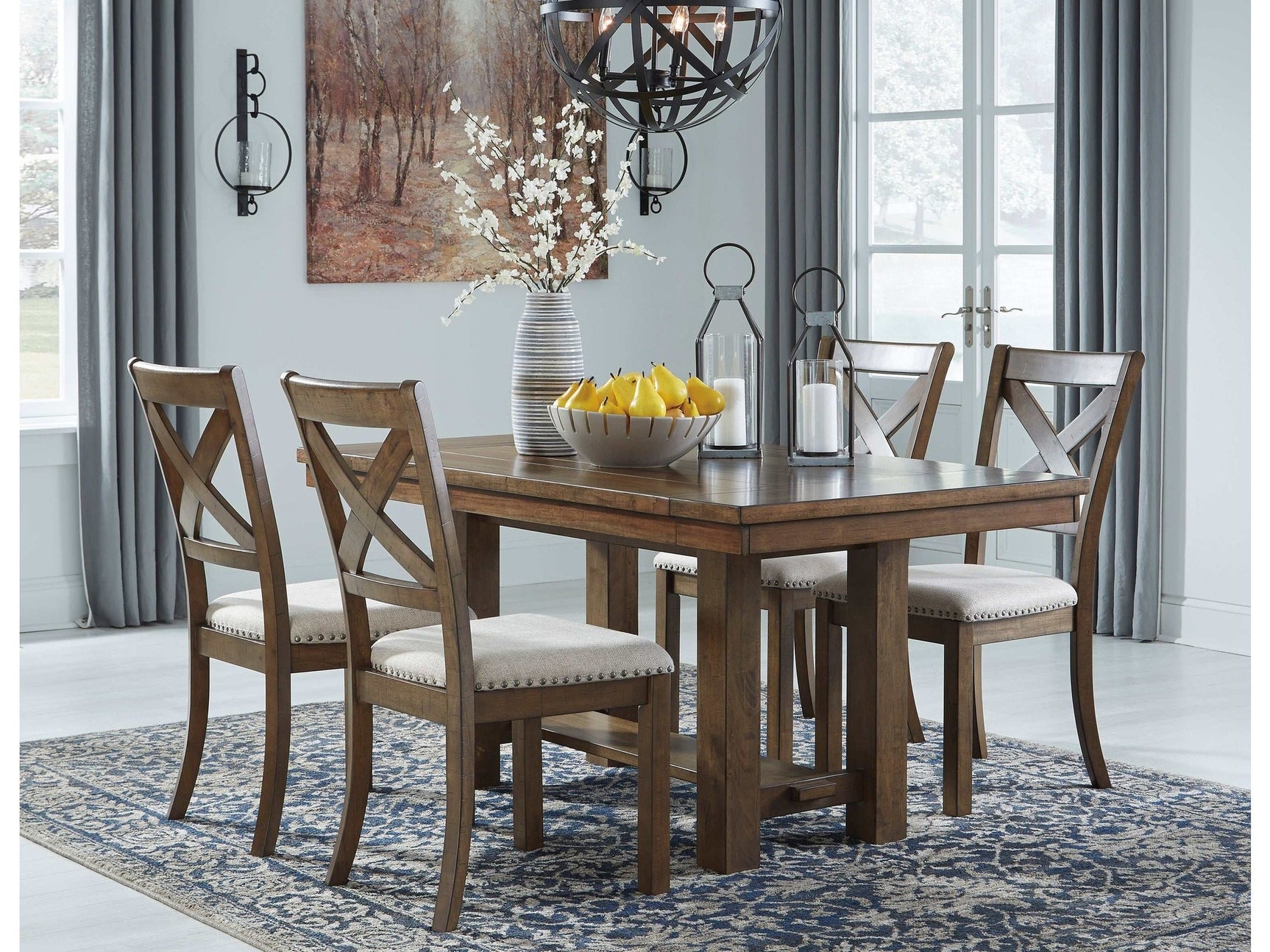 Moriville 5-Pieces Dining Set - Table and 4 Chairs (Online Special Price) - Ornate Home