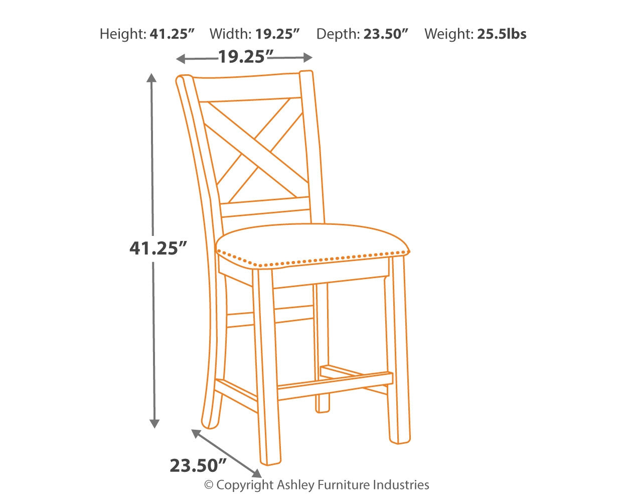 Moriville Beige Counter Height Dining Table and 6 Barstools (Online Special Price) - Ornate Home
