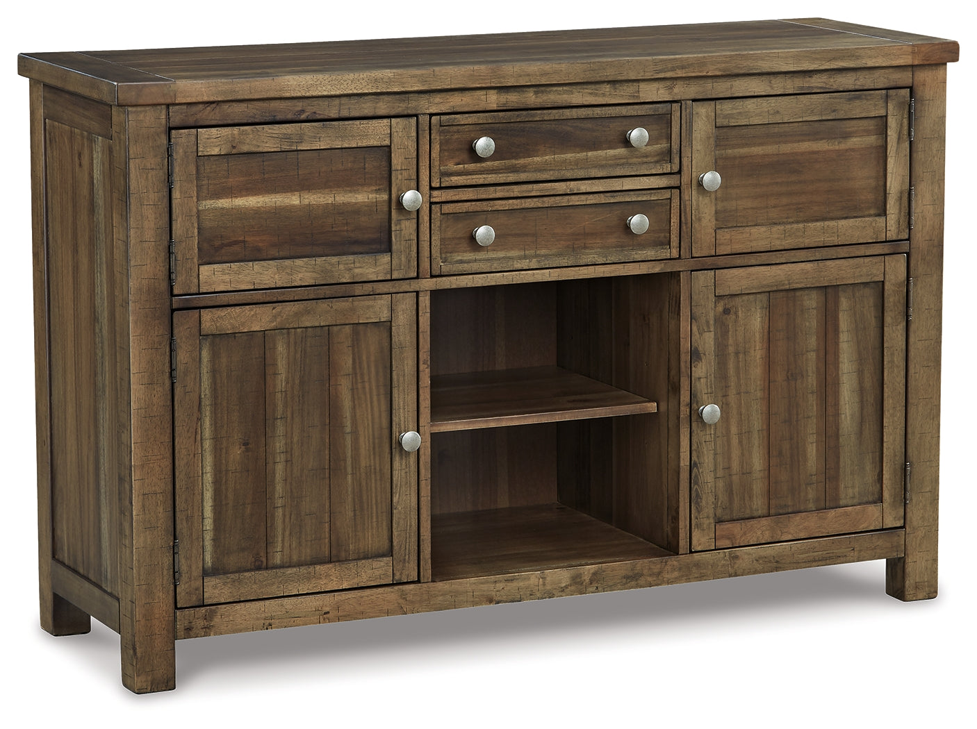 Moriville Grayish Brown Counter Height Dining Table, 4 Barstools and Server (Online Special Price) - Ornate Home