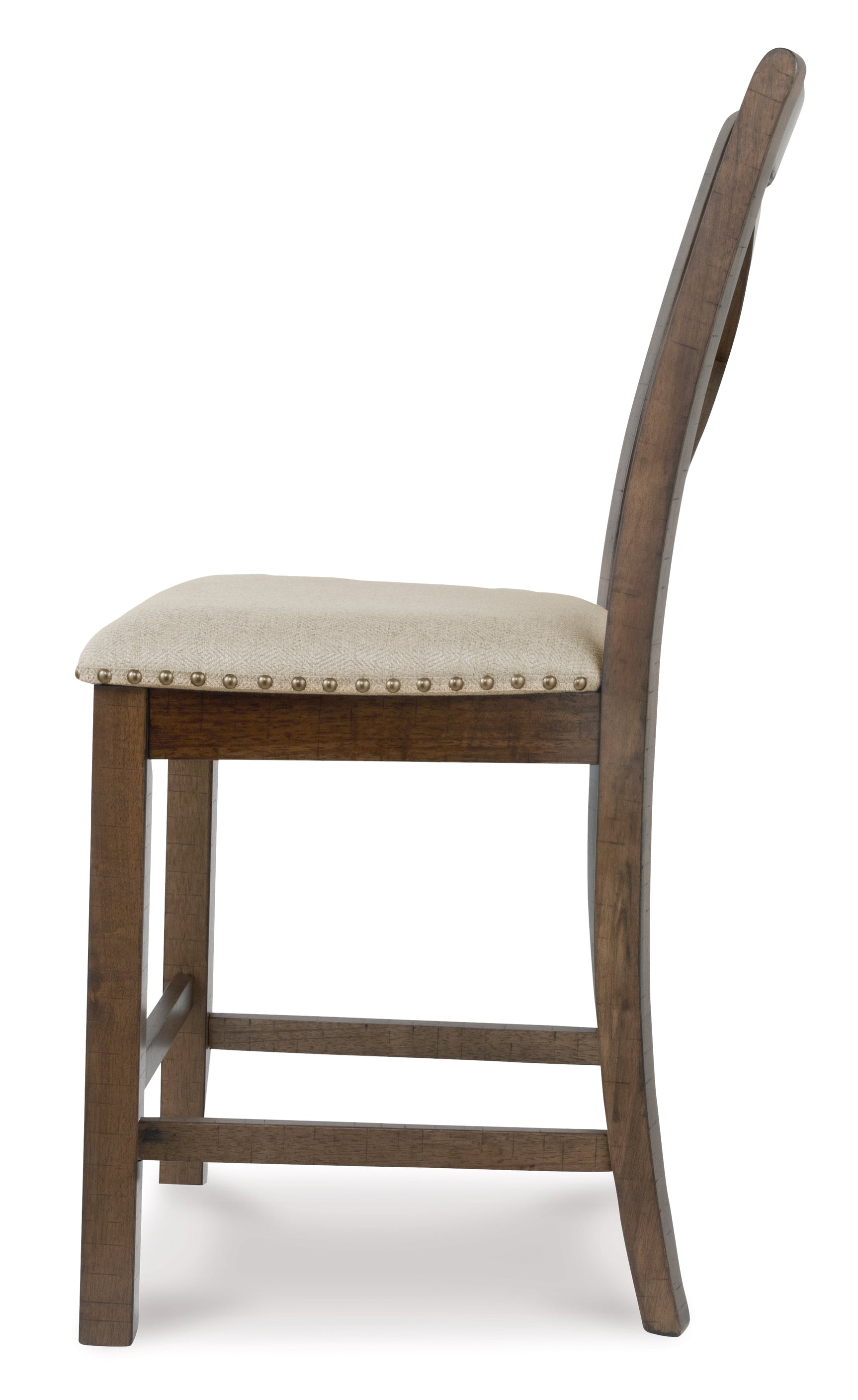 Moriville Grayish Brown Counter Height Dining Table with 4 Barstools, Bench, and Server - Ornate Home