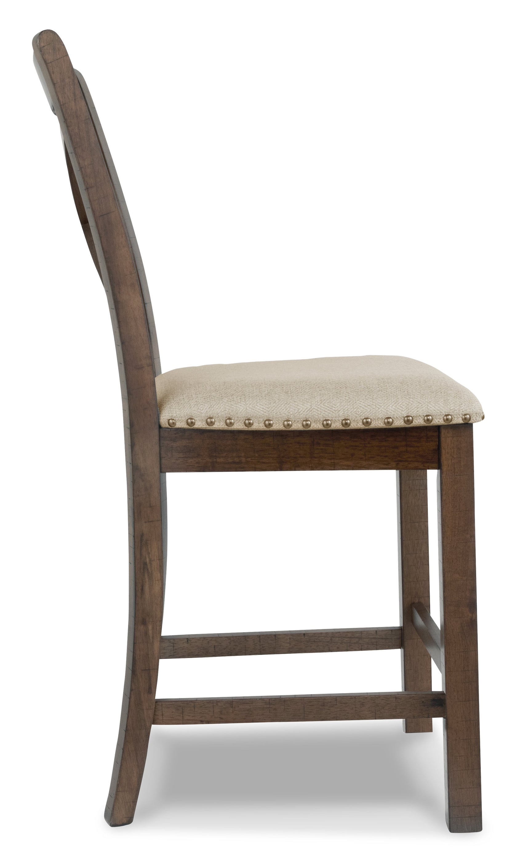 Moriville Grayish Brown Counter Height Dining Table with 4 Barstools, Bench, and Server - Ornate Home