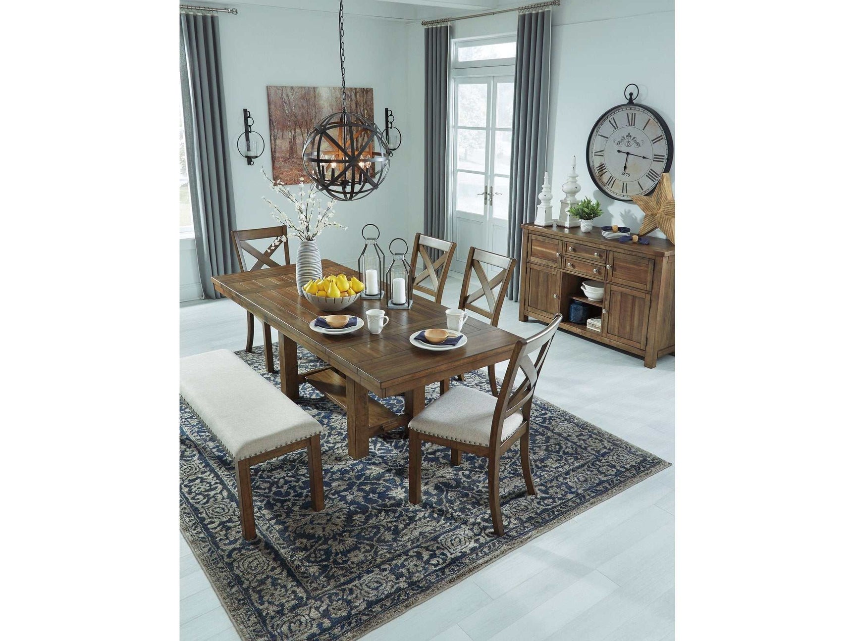 Moriville Grayish Brown Dining Room Set / 6pc (Online Special Price) - Ornate Home