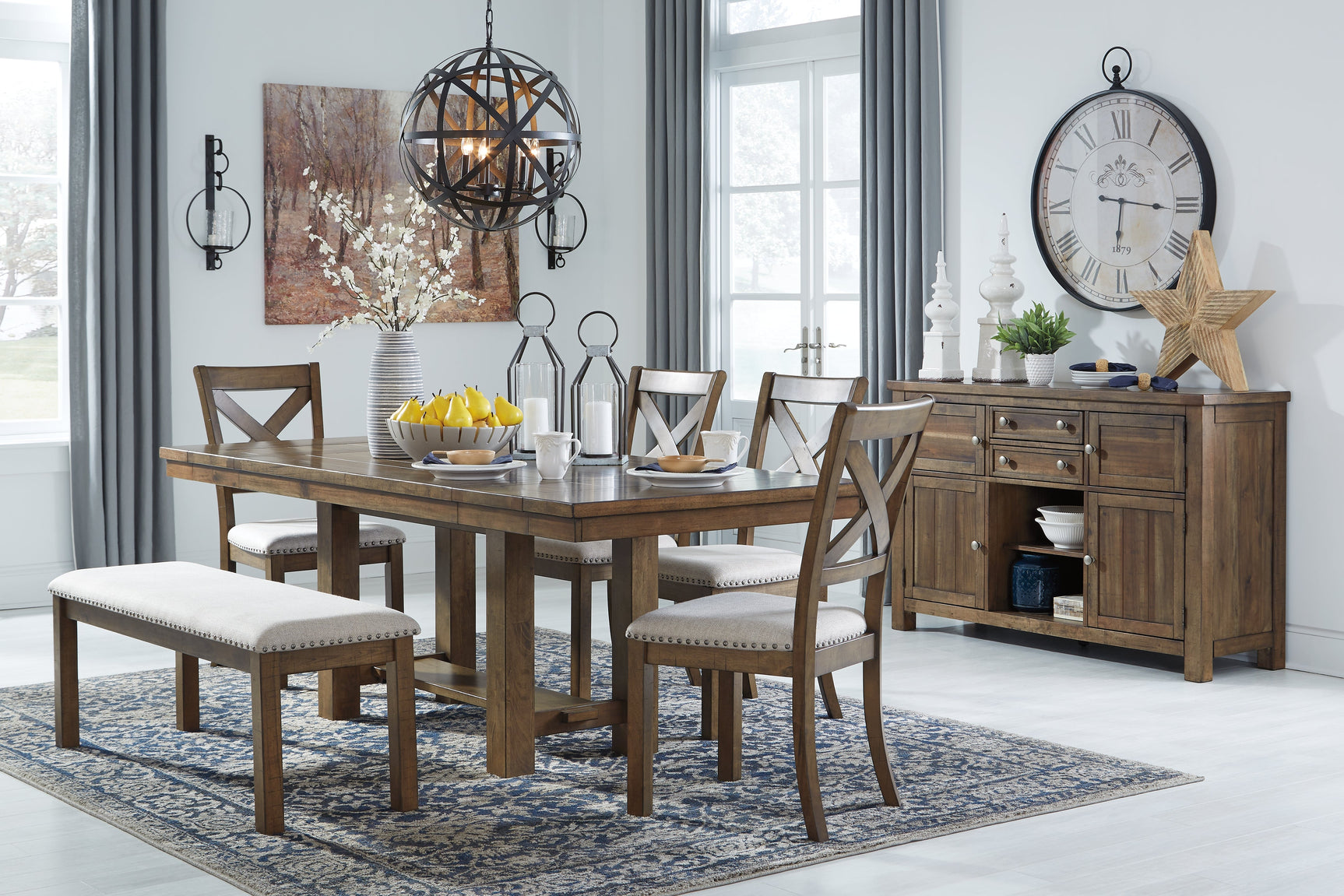 Moriville Grayish Brown Dining Room Table w/ Extension - Ornate Home