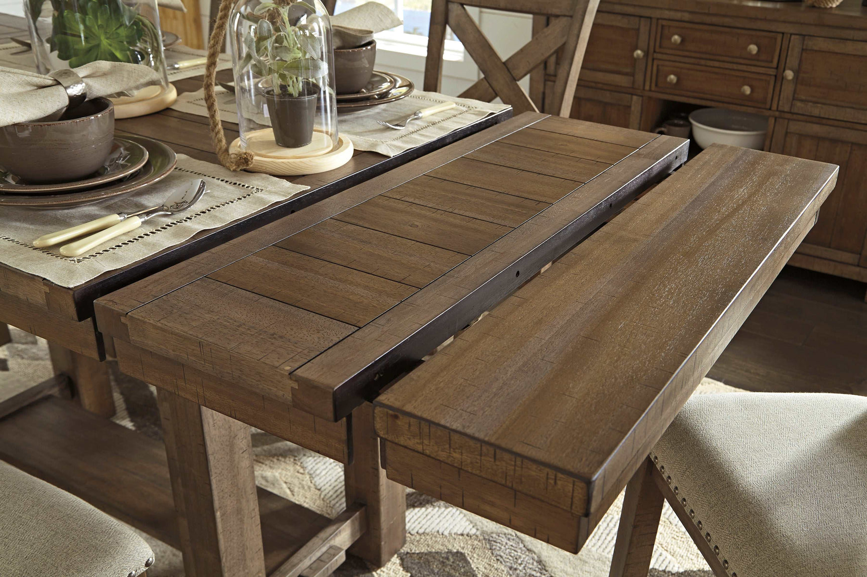 Moriville Grayish Brown Dining Table and 6 Chairs / 7-Piece Set (Online Special Price) - Ornate Home