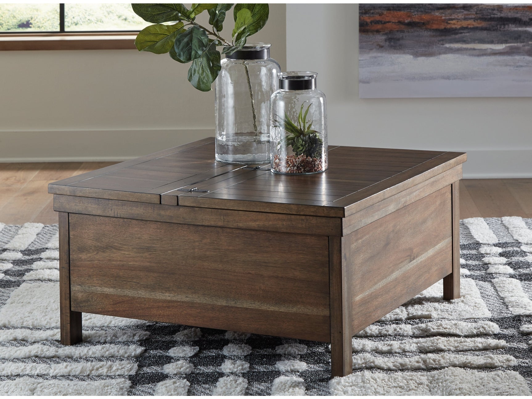 Moriville Grayish Brown Lift-Top Coffee Table (Online Special Price) - Ornate Home