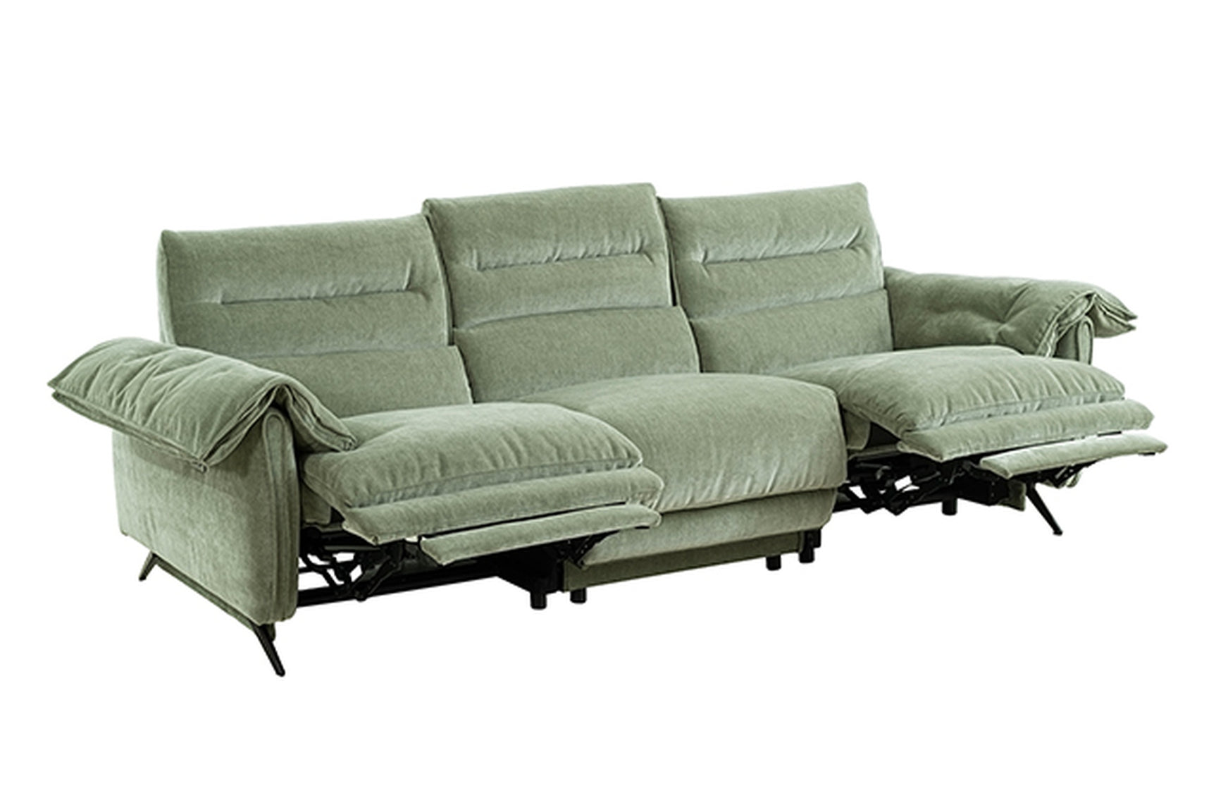 Morley Sage Green Power Sofa + Loveseat - Ornate Home