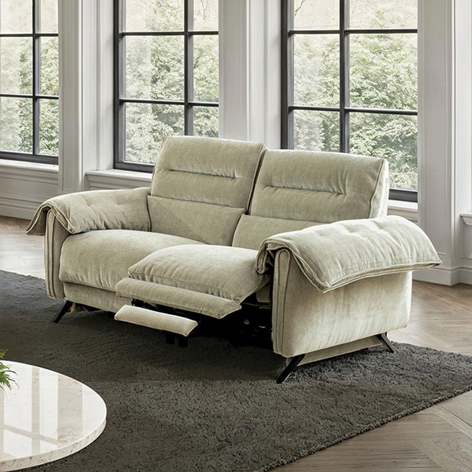 Morley Taupe Power Loveseat - Ornate Home