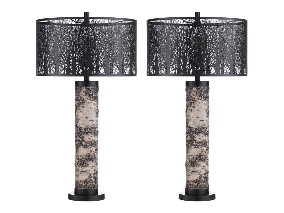Morris Black/White Table Lamp (Set of 2) - Ornate Home