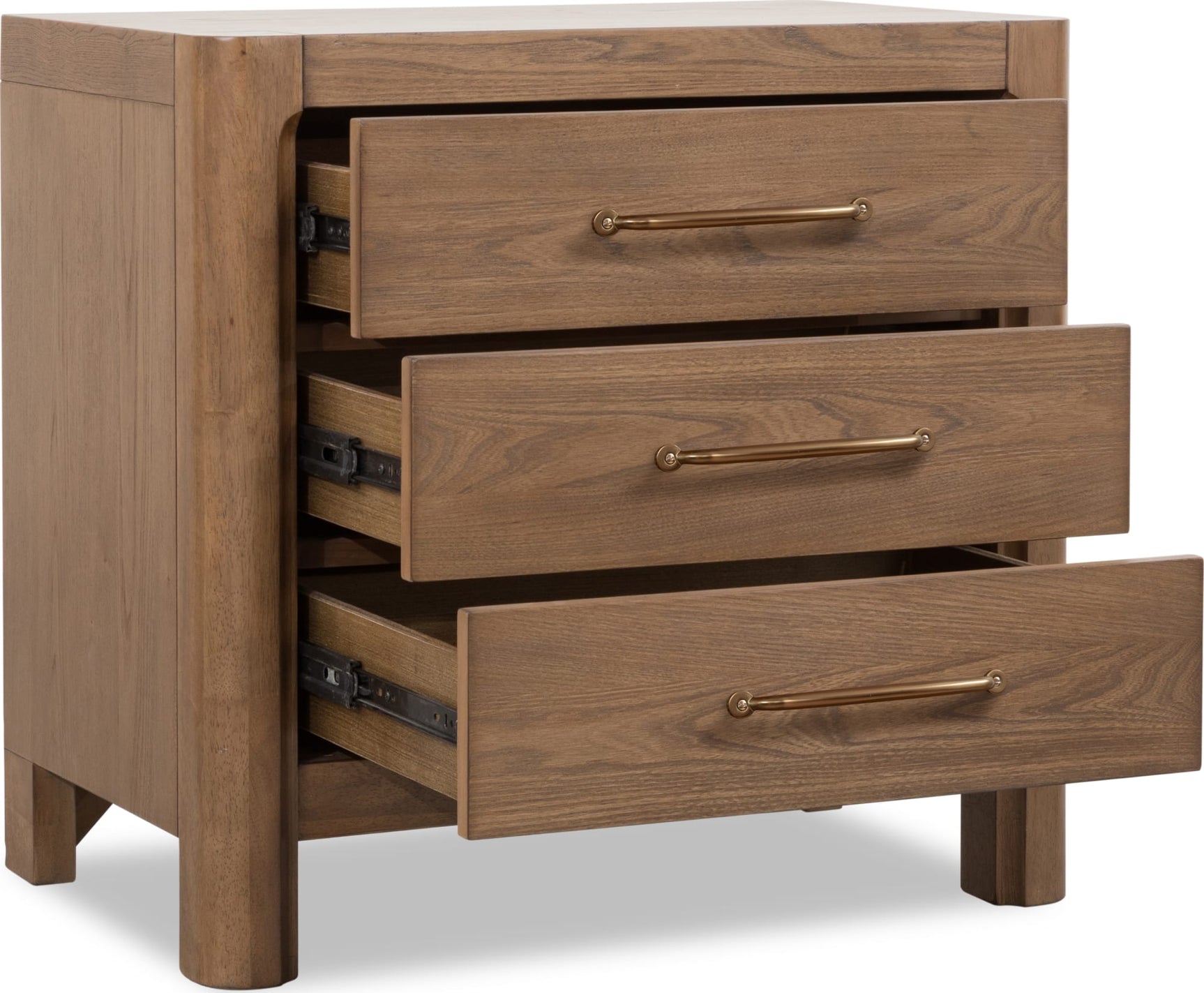 Morris Claystone 3-Drawer Nightstand - Ornate Home