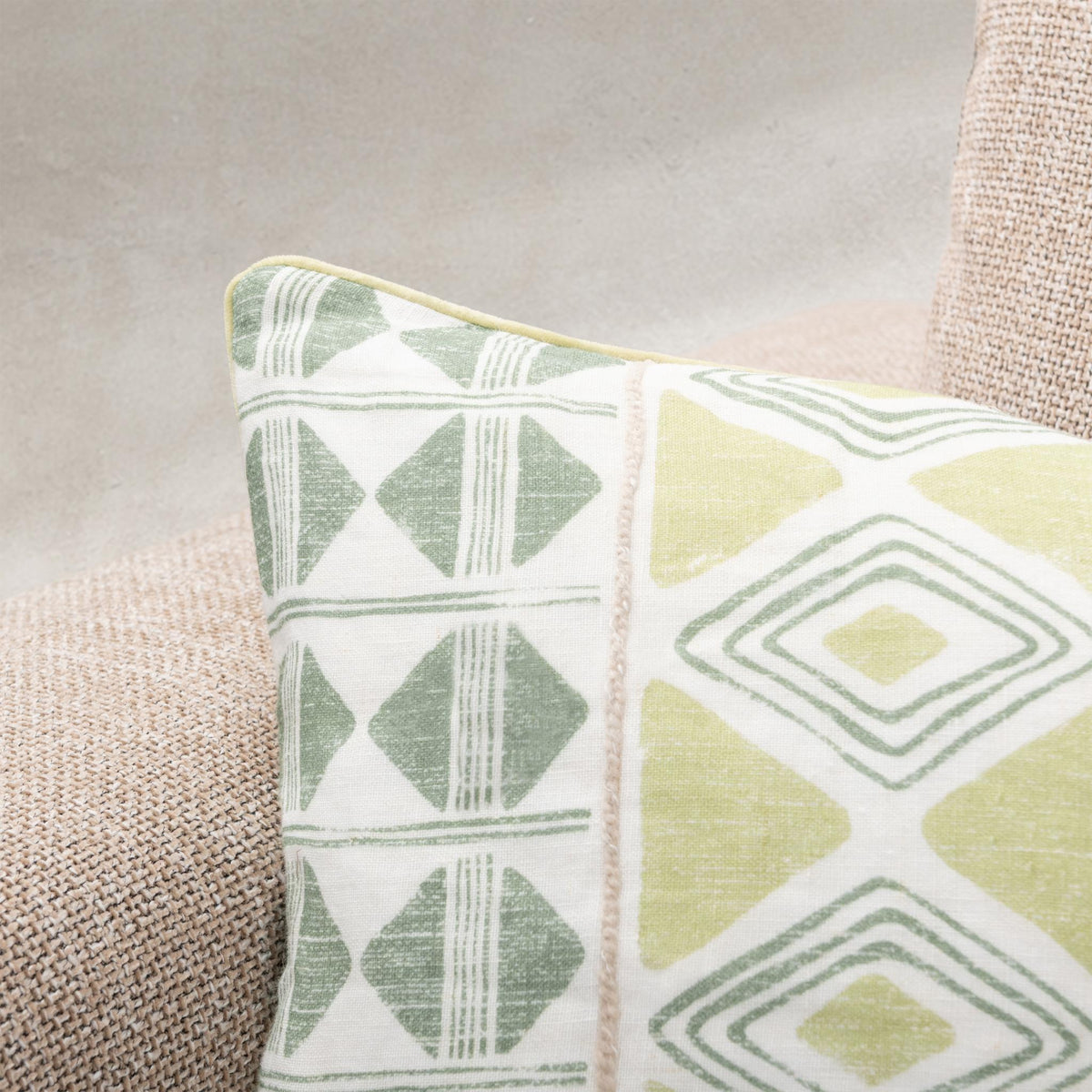 Mosaic Fern Green 14"x26" Throw Pillow (Set of 2)