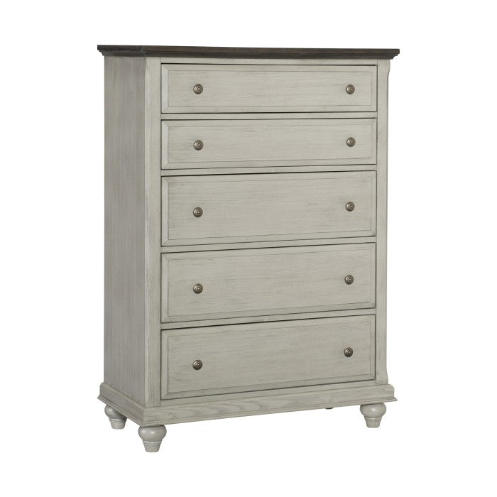 Mossbrook Brown/Light Gray Chest - Ornate Home